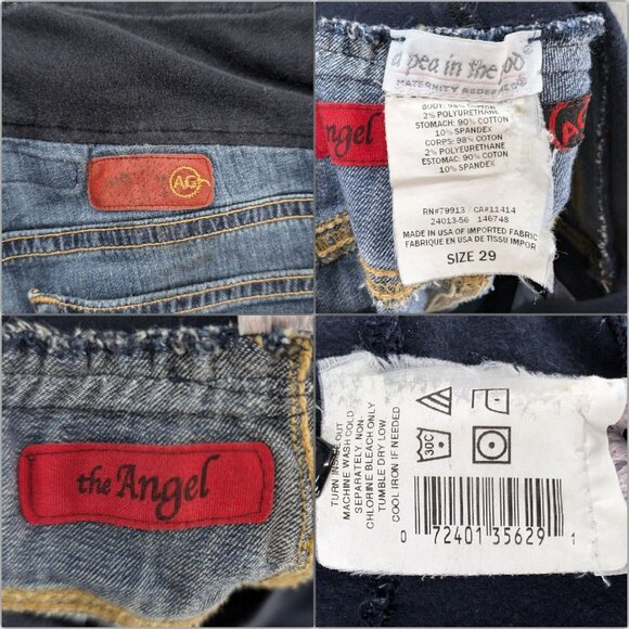 Adriano Goldschmied A Pea In The Pod The Angel Jeans Womens Blue Maternity Sz 29 - Picture 6 of 13